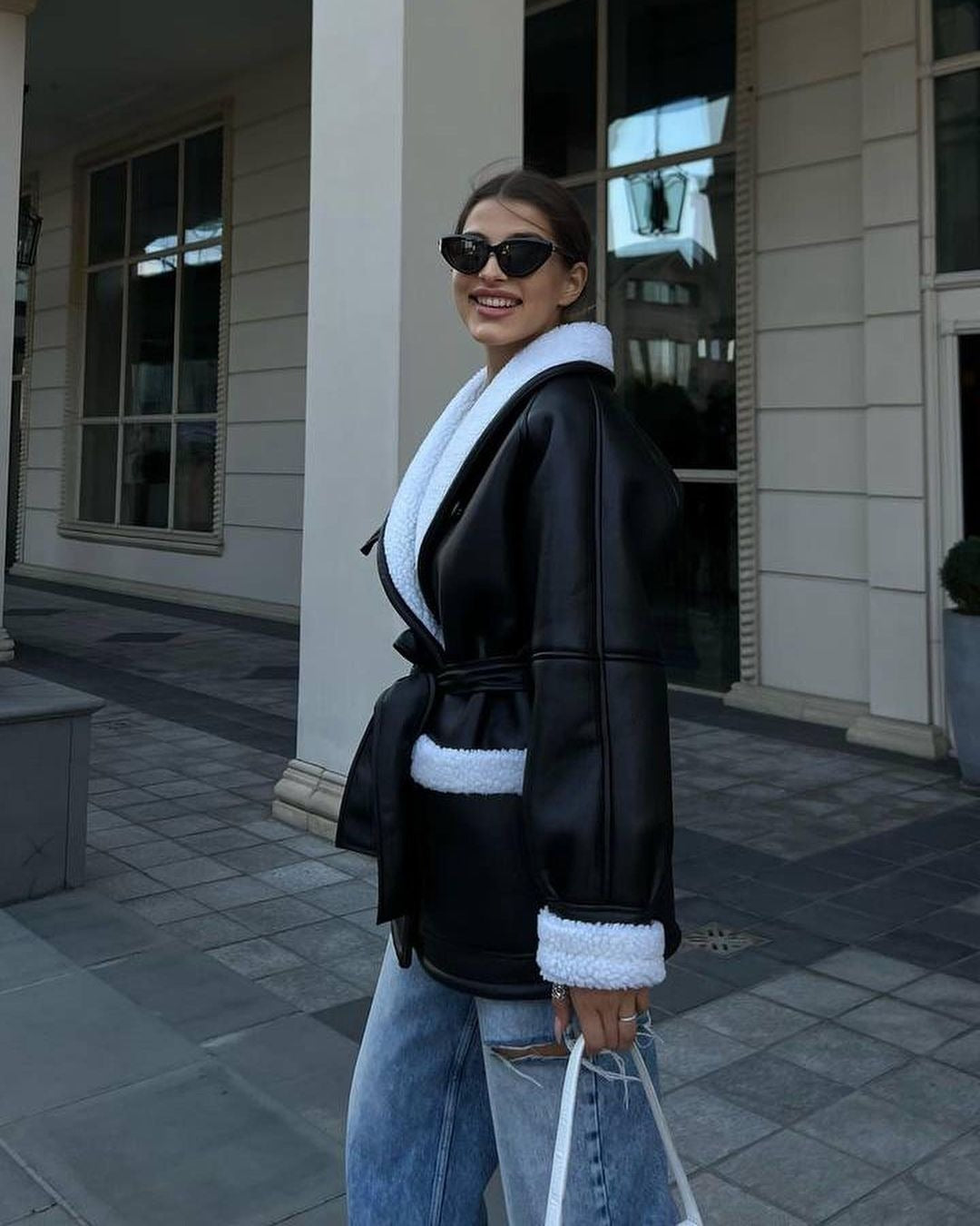Fur Splicing Coat Women