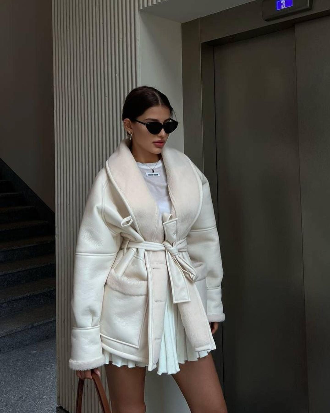 Fur Splicing Coat Women
