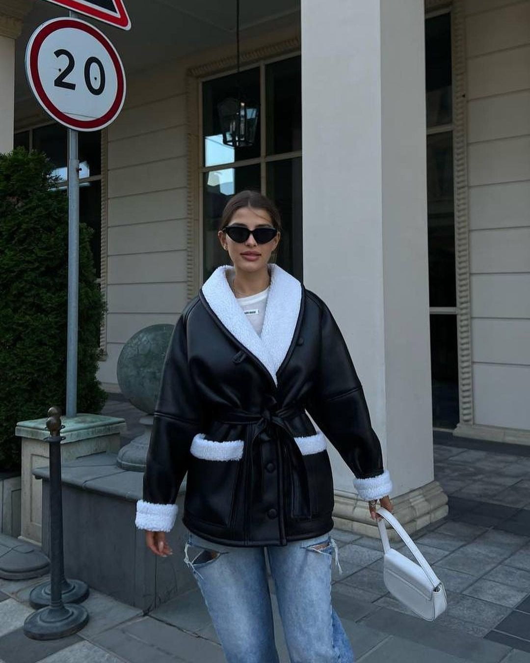 Fur Splicing Coat Women