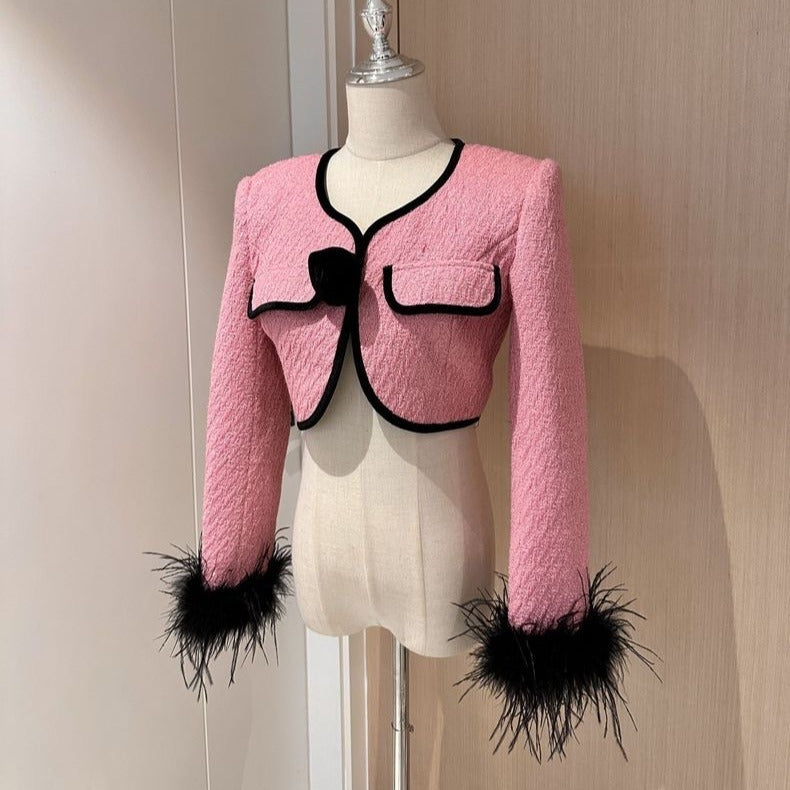 Pink Feather Jacket