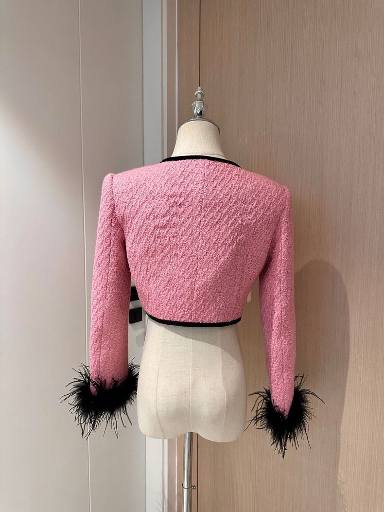 Pink Feather Jacket